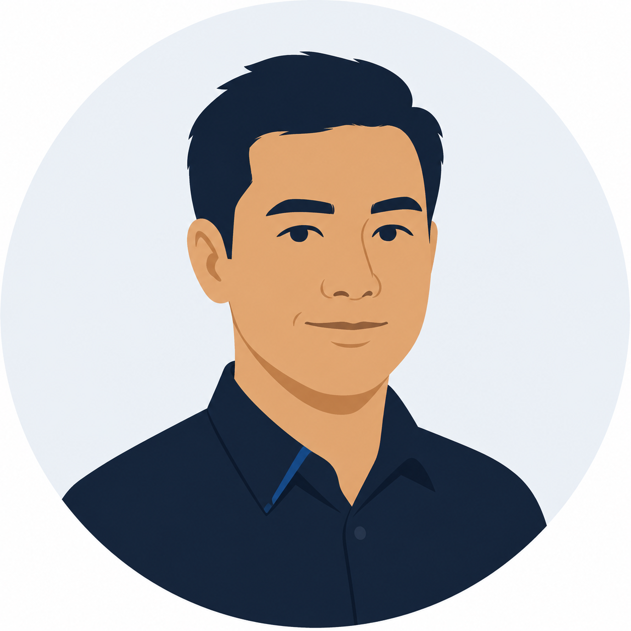 Illustrated portrait of Marcus Tan, Founder and Strategy Lead
