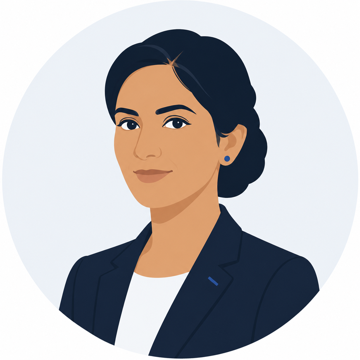 Illustrated portrait of Priya Raman, Head of Deliverability